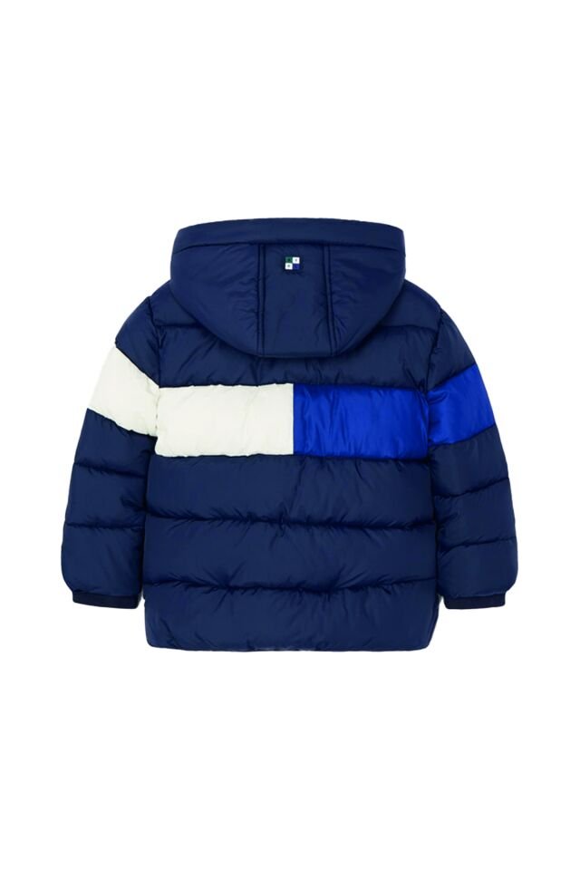 LACİVERT BLOK TASARIMLI ERKEK ÇOCUK ŞİŞME MONT