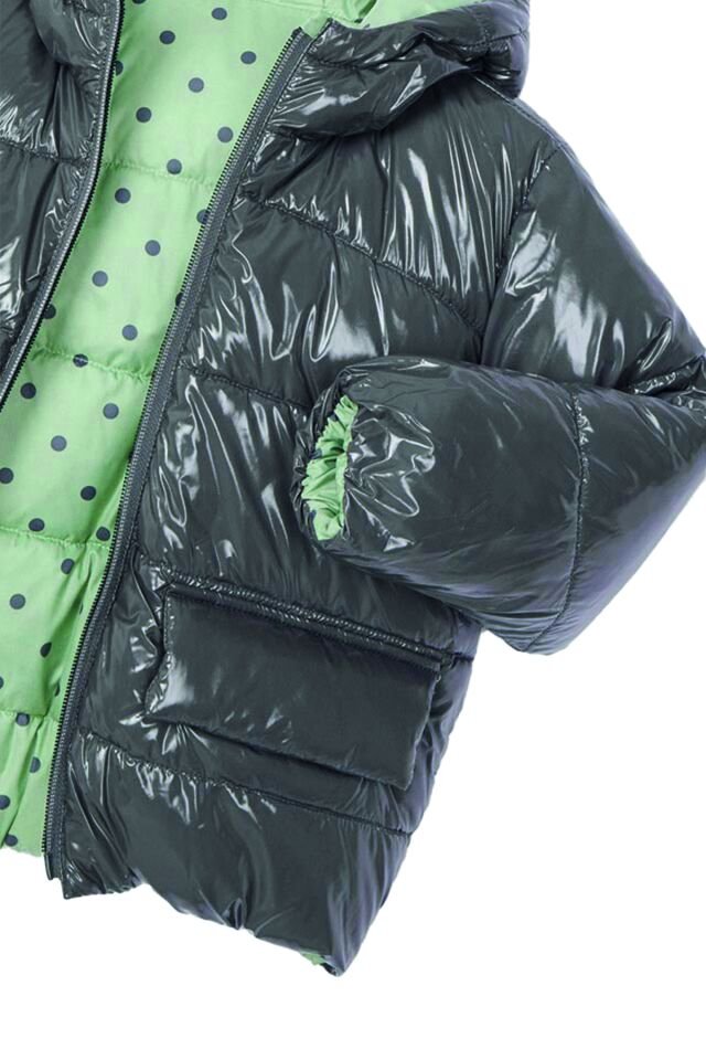 ÇİFT TARAFLI PUANTİYELİ ŞİŞME KIZ ÇOCUK MONT