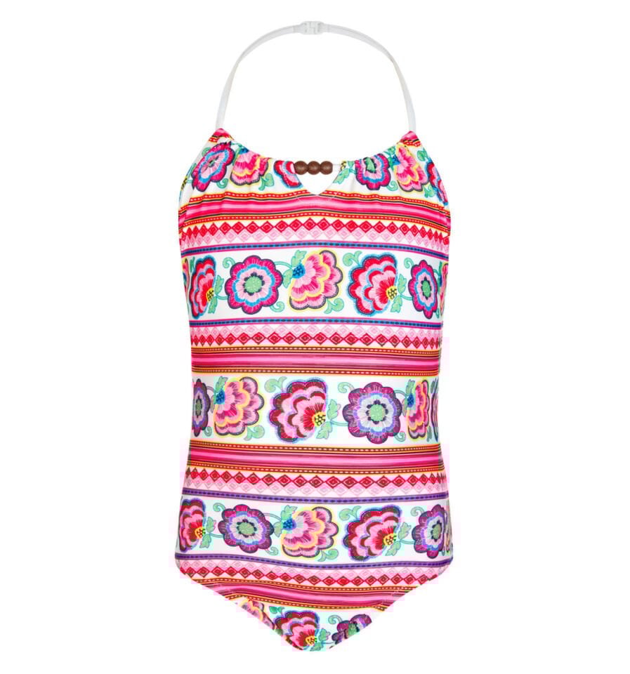 MEKSİKA ÇİÇEKLERİ DESENLİ KIZ ÇOCUK MAYO