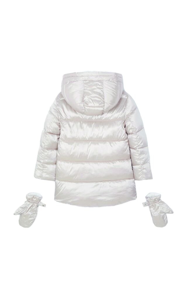 ELDİVEN DETAYLI PARLAK RENKTE KIZ ÇOCUK MONT