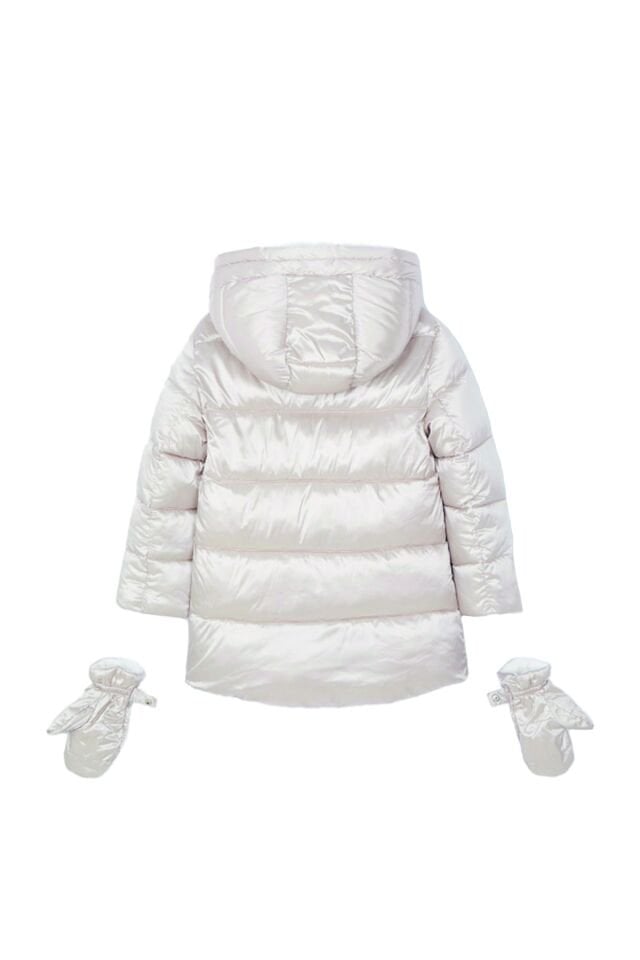 ELDİVEN DETAYLI PARLAK RENKTE KIZ ÇOCUK MONT