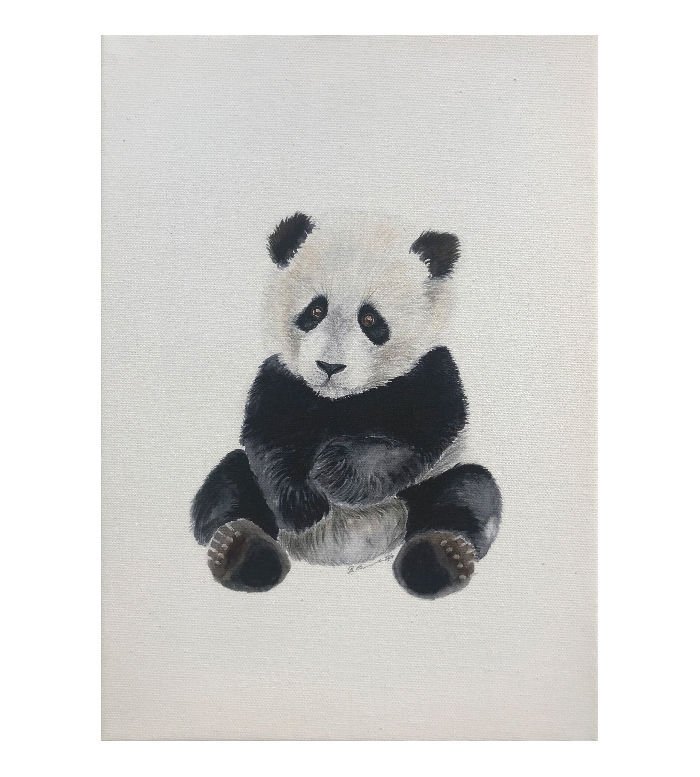 SULUBOYA GÖRÜNÜMLÜ PANDA KANVAS TABLO