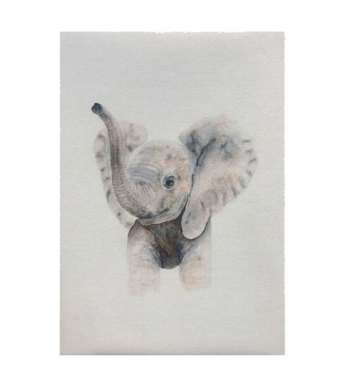 SULUBOYA GÖRÜNÜMLÜ FİL KANVAS TABLO