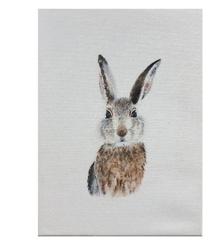 SULUBOYA GÖRÜNÜMLÜ TAVŞAN KANVAS TABLO