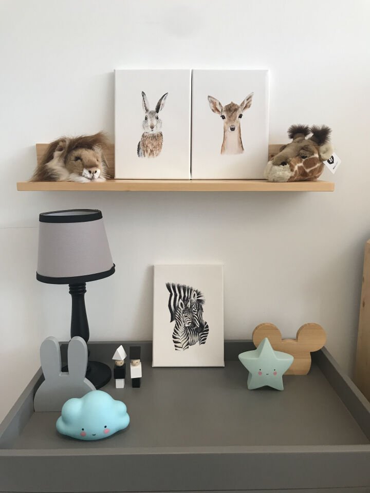 SULUBOYA GÖRÜNÜMLÜ TAVŞAN KANVAS TABLO