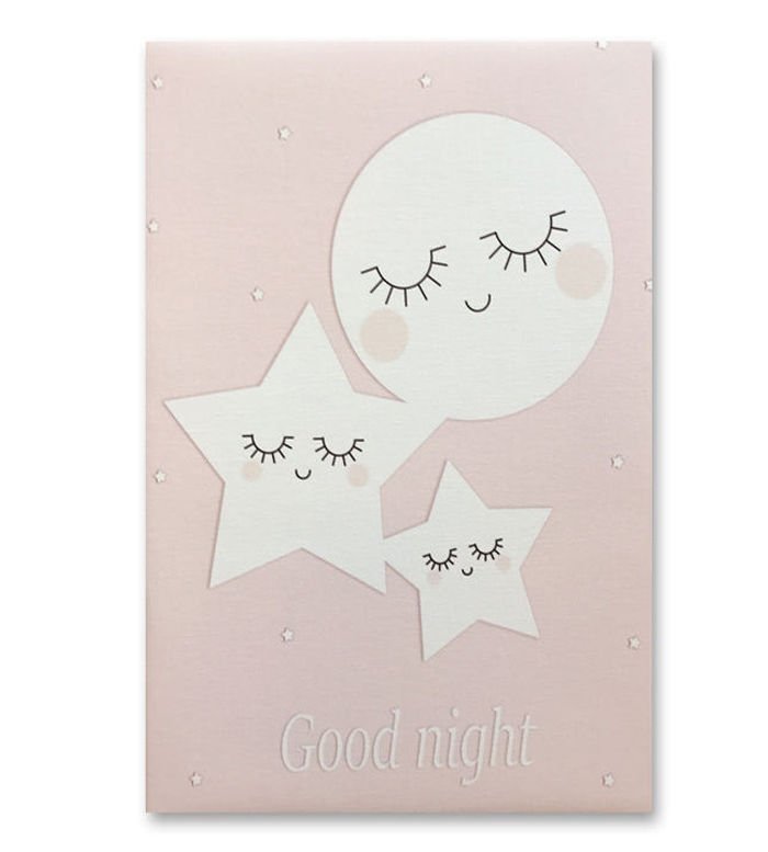 PEMBE YILDIZLI AYDEDE KANVAS TABLO