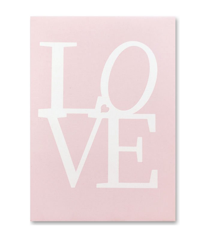 PEMBE LOVE KANVAS TABLO