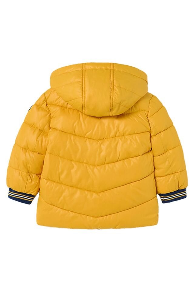 PARLAK SARI RENKTE ŞİŞME ERKEK BEBEK MONTU