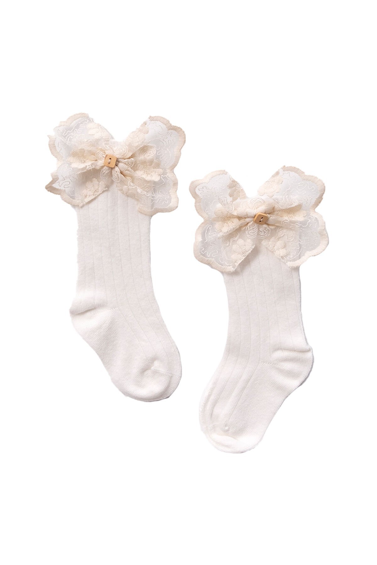 Düğmeli Güpür Çorap Çorap