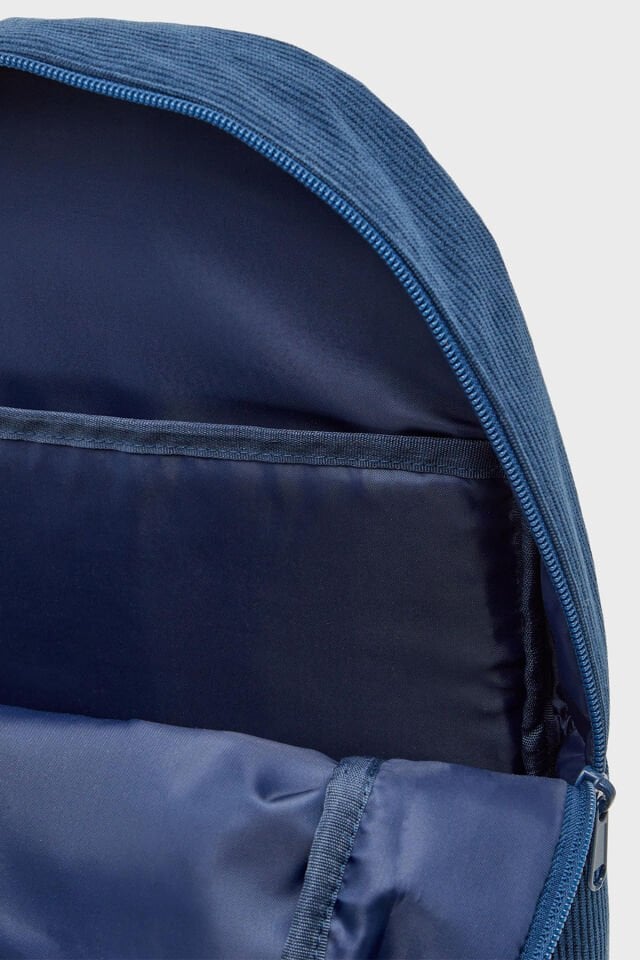 NKMNOLURO LACİVERT FİTİLLİ KADİFE SIRT ÇANTASI