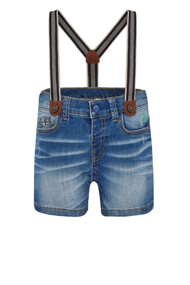 DENIM ASKILI ERKEK BEBEK ŞORT